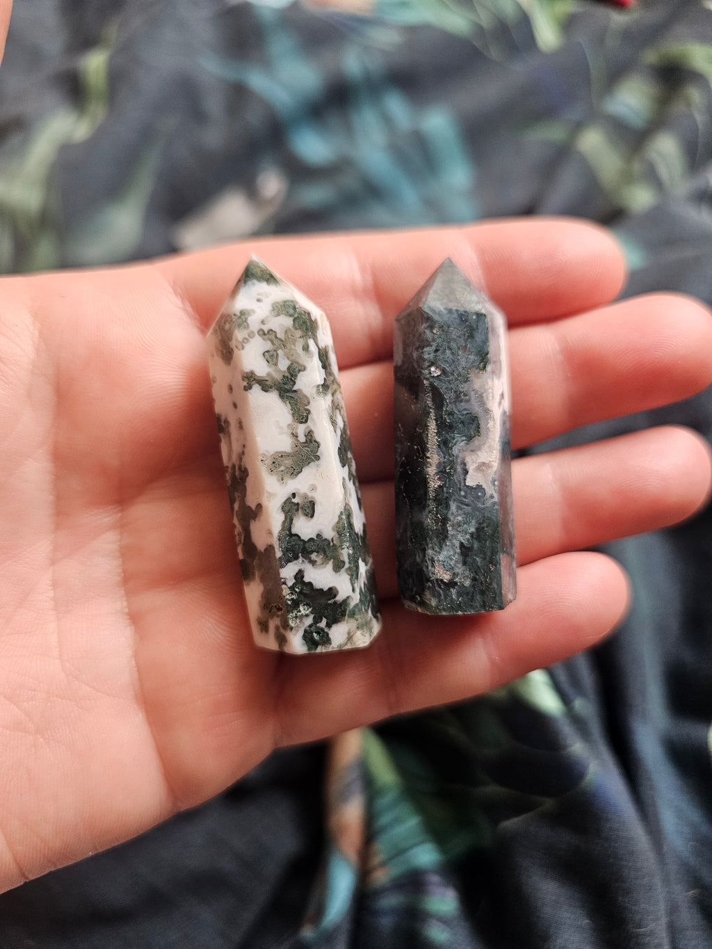 Moss agate towers