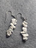 Howlite chip earrings