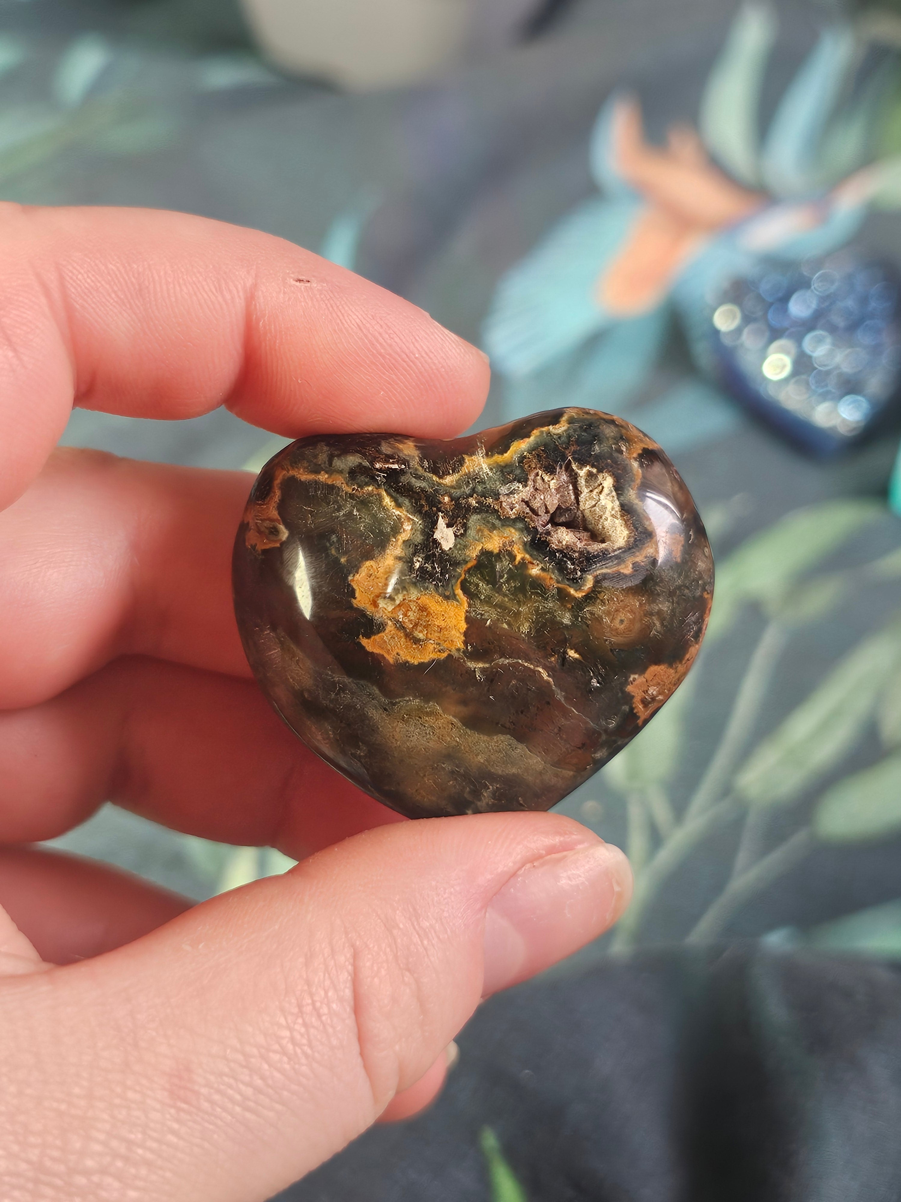 Mixed jasper heart
