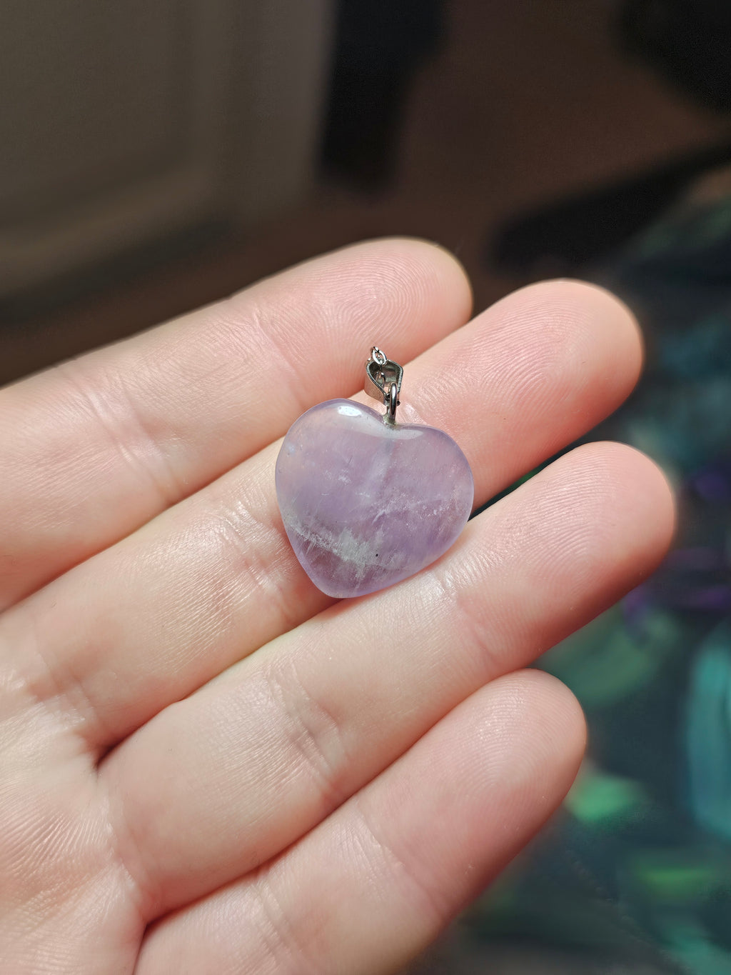 Amethyst heart pendants