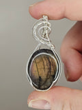 Sunset Labradorite Wire Wrapped Pendant