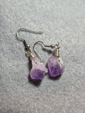 Raw amethyst earrings