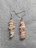 Sunstone chip earrings