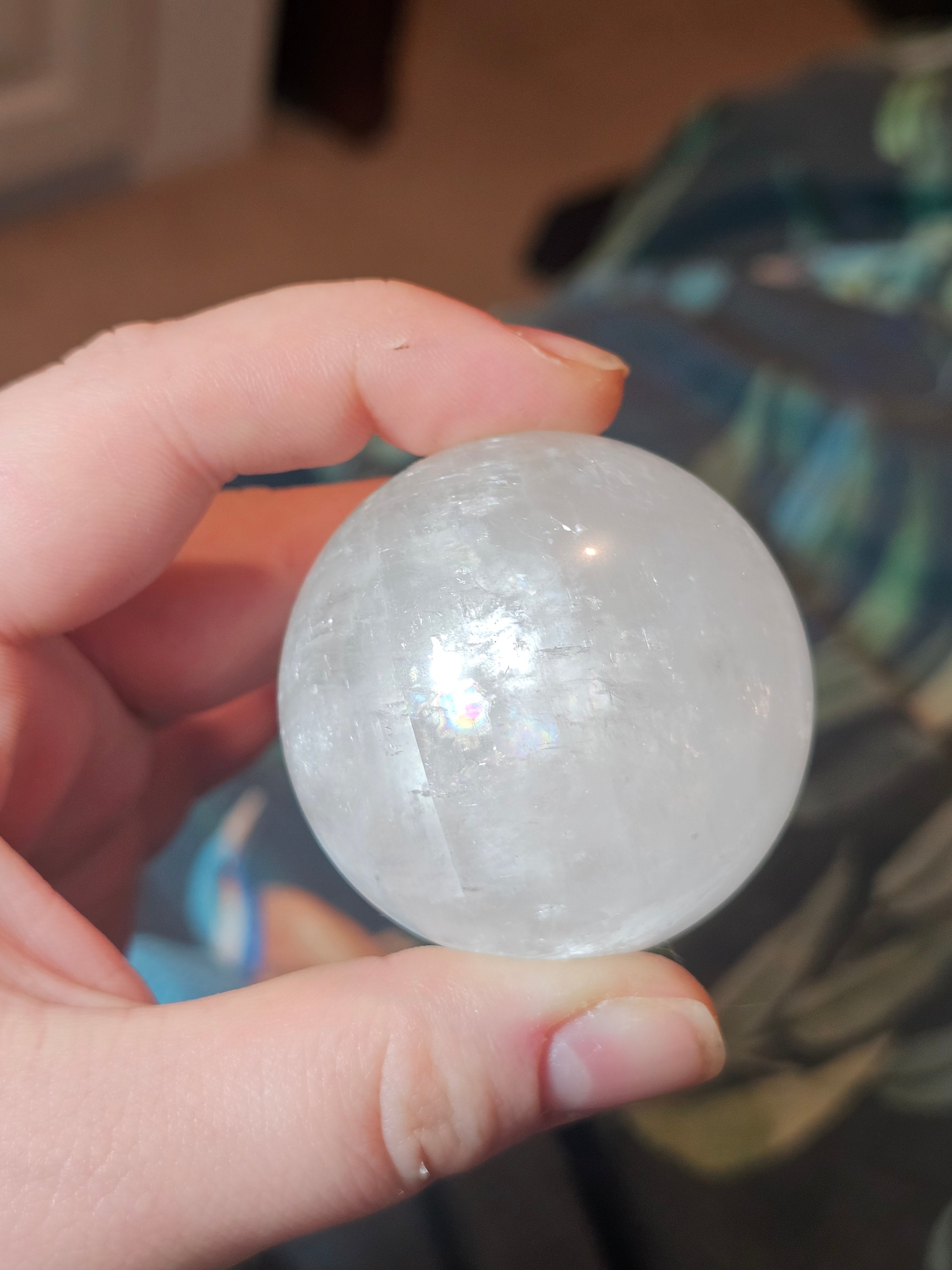 Clear calcite Sphere