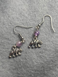 Amethyst bear earrings