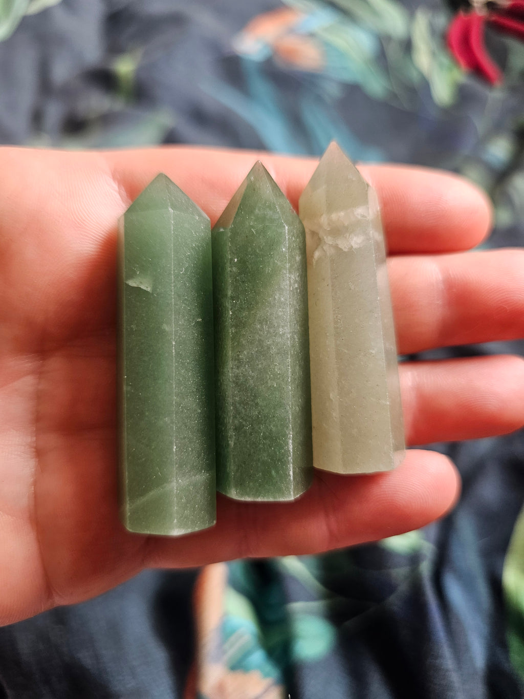 Green adventurine towers