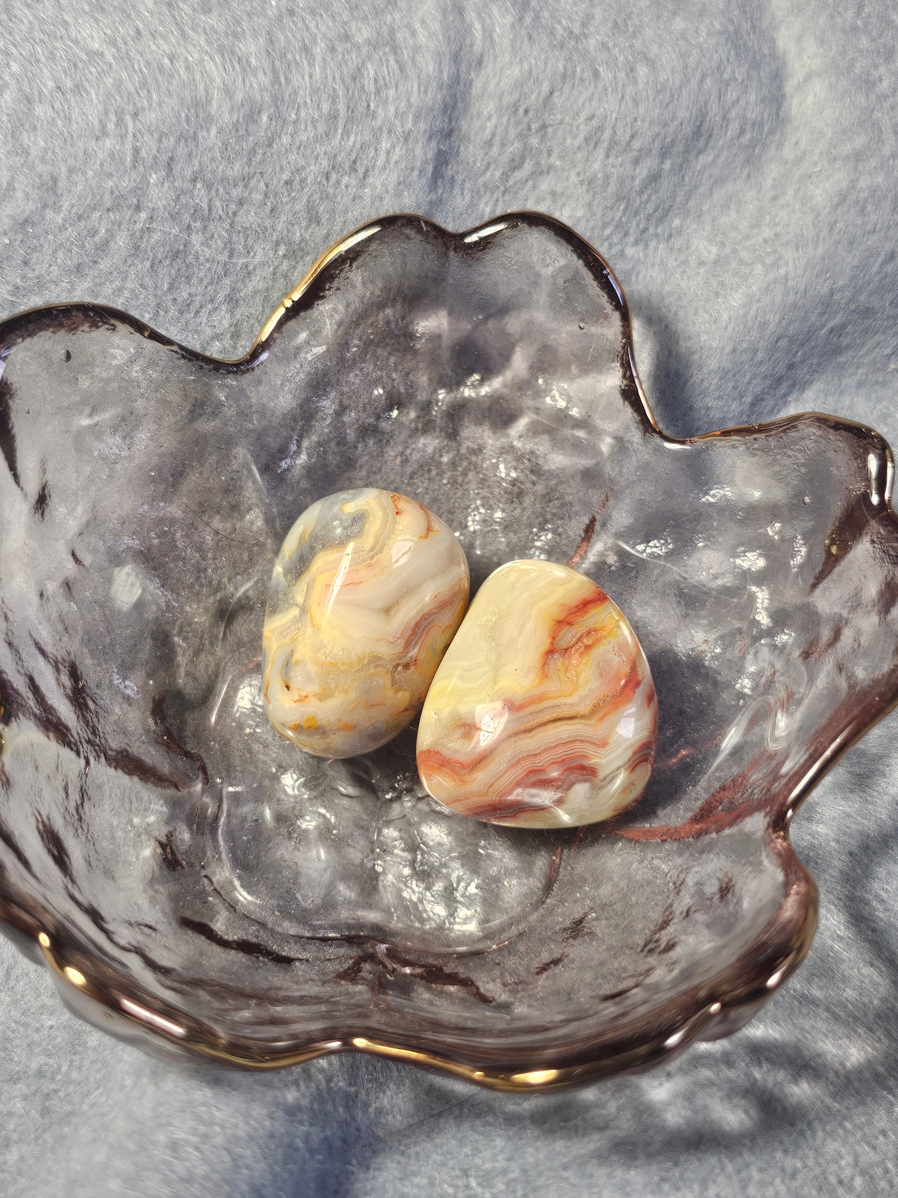 Crazy lace agate tumbles