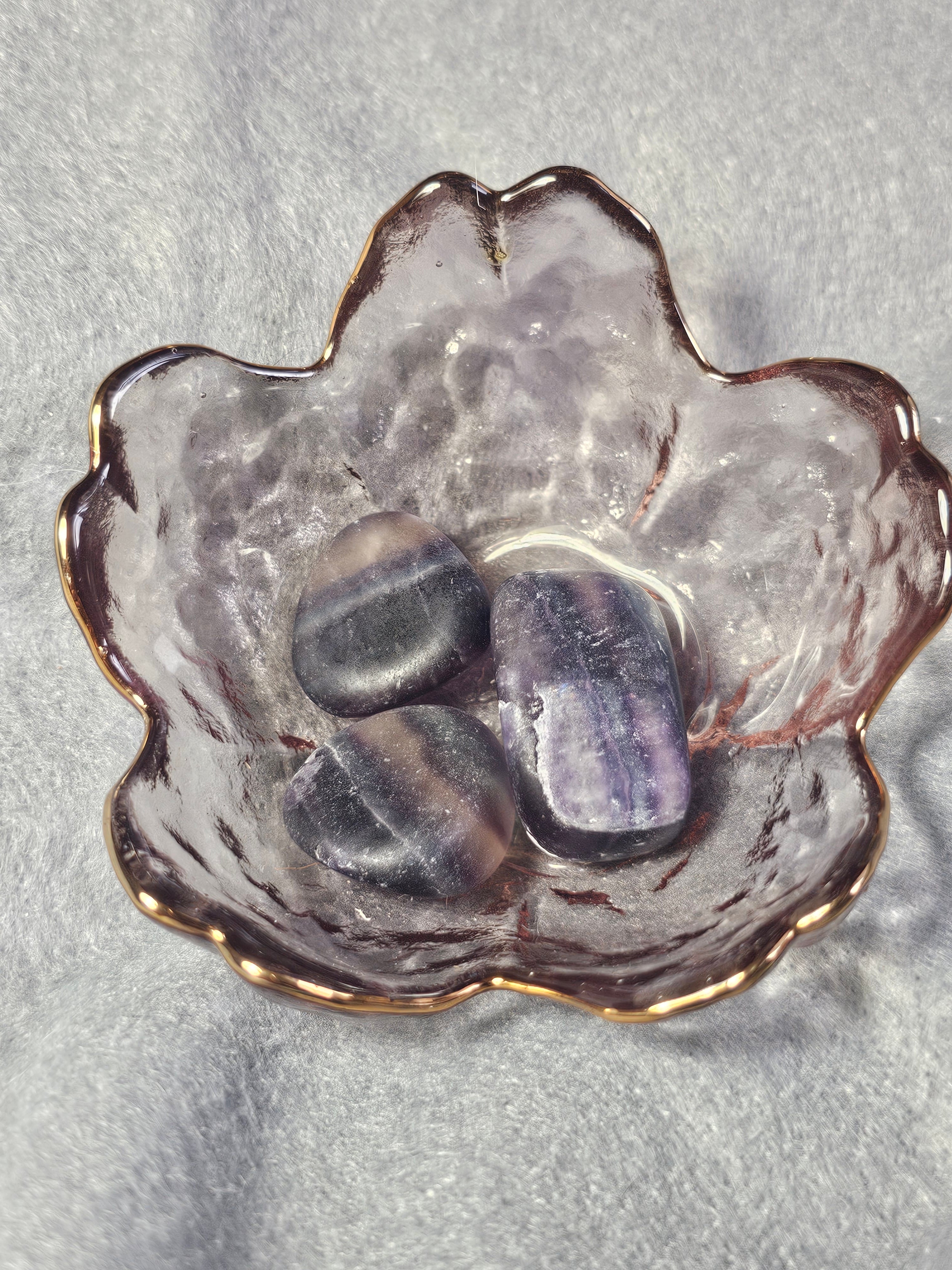 Rainbow fluorite tumbles