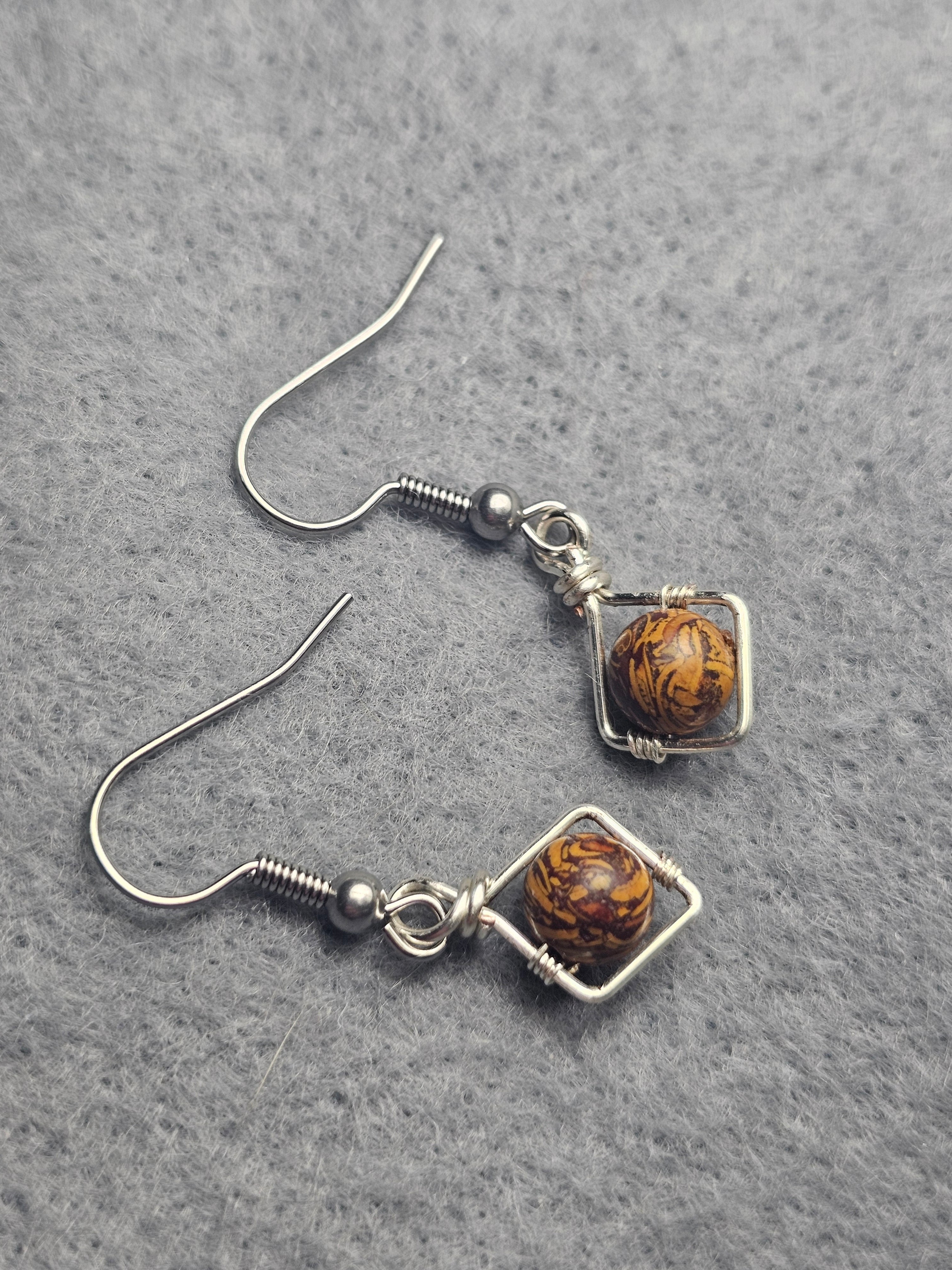 Elephant jasper earrings