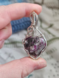 Ruby in quartz pendant