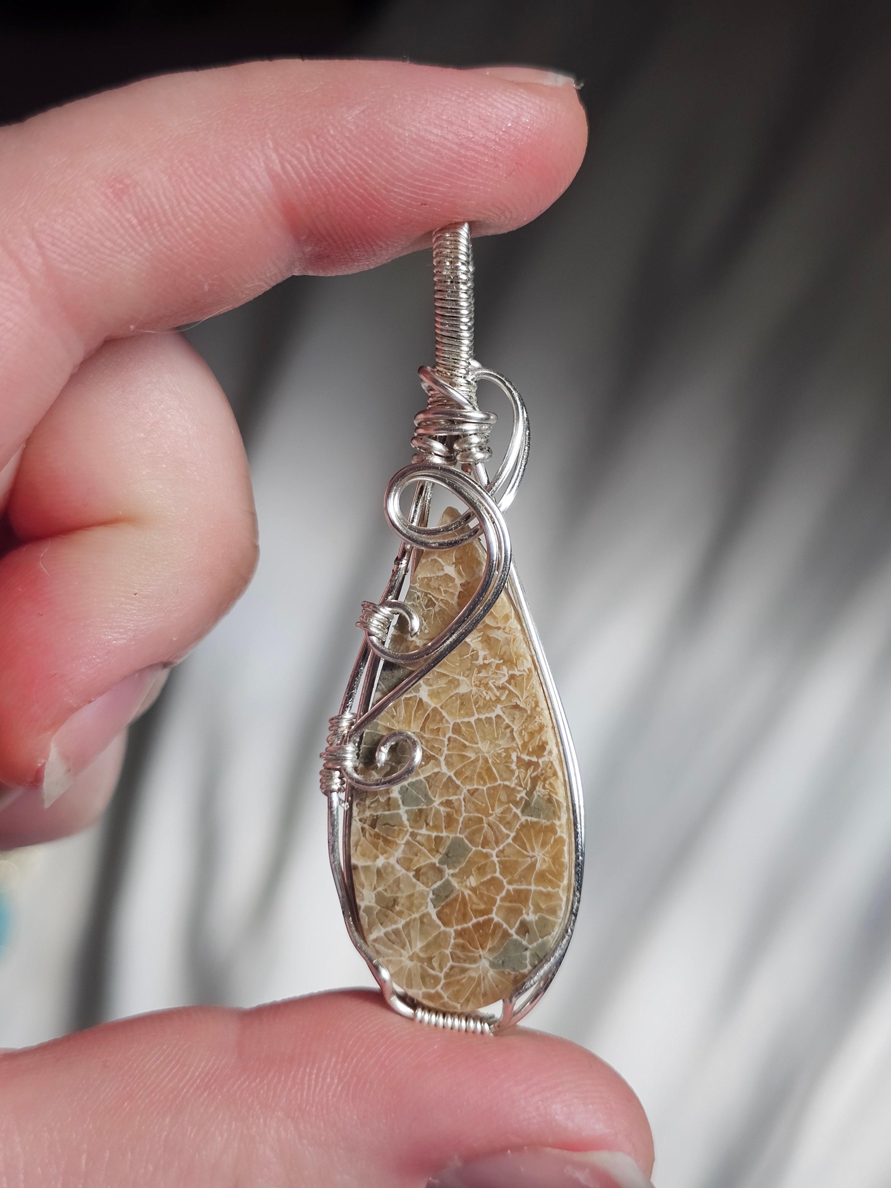 Fossil Coral Pendant