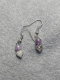 Amethyst heart earrings