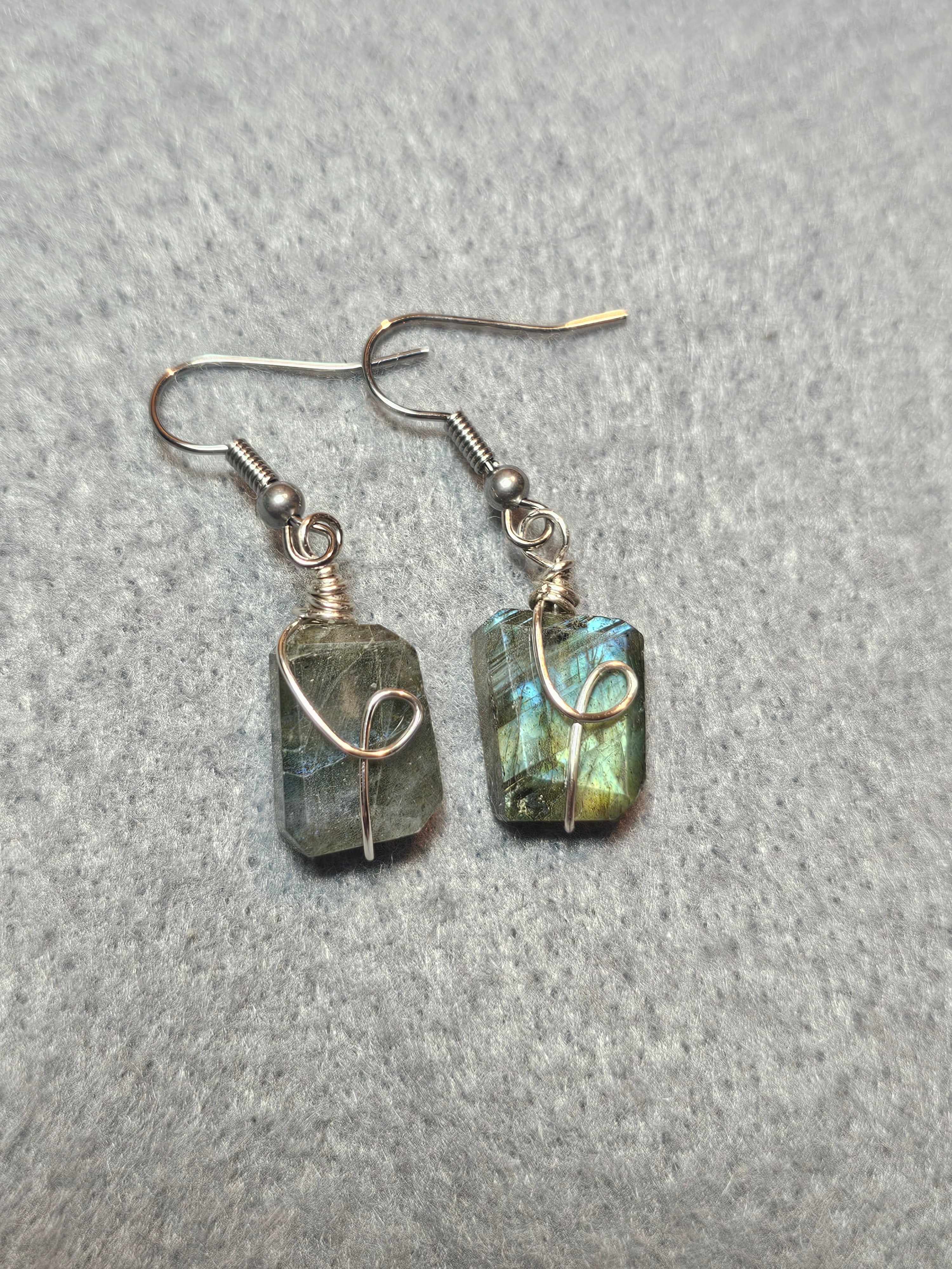 Labradorite earrings