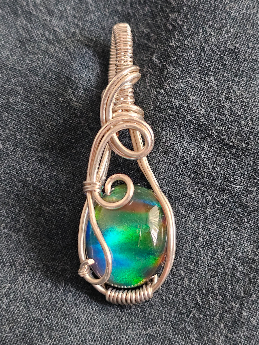 Aurora opal pendant