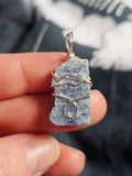 Blue kyanite pendant