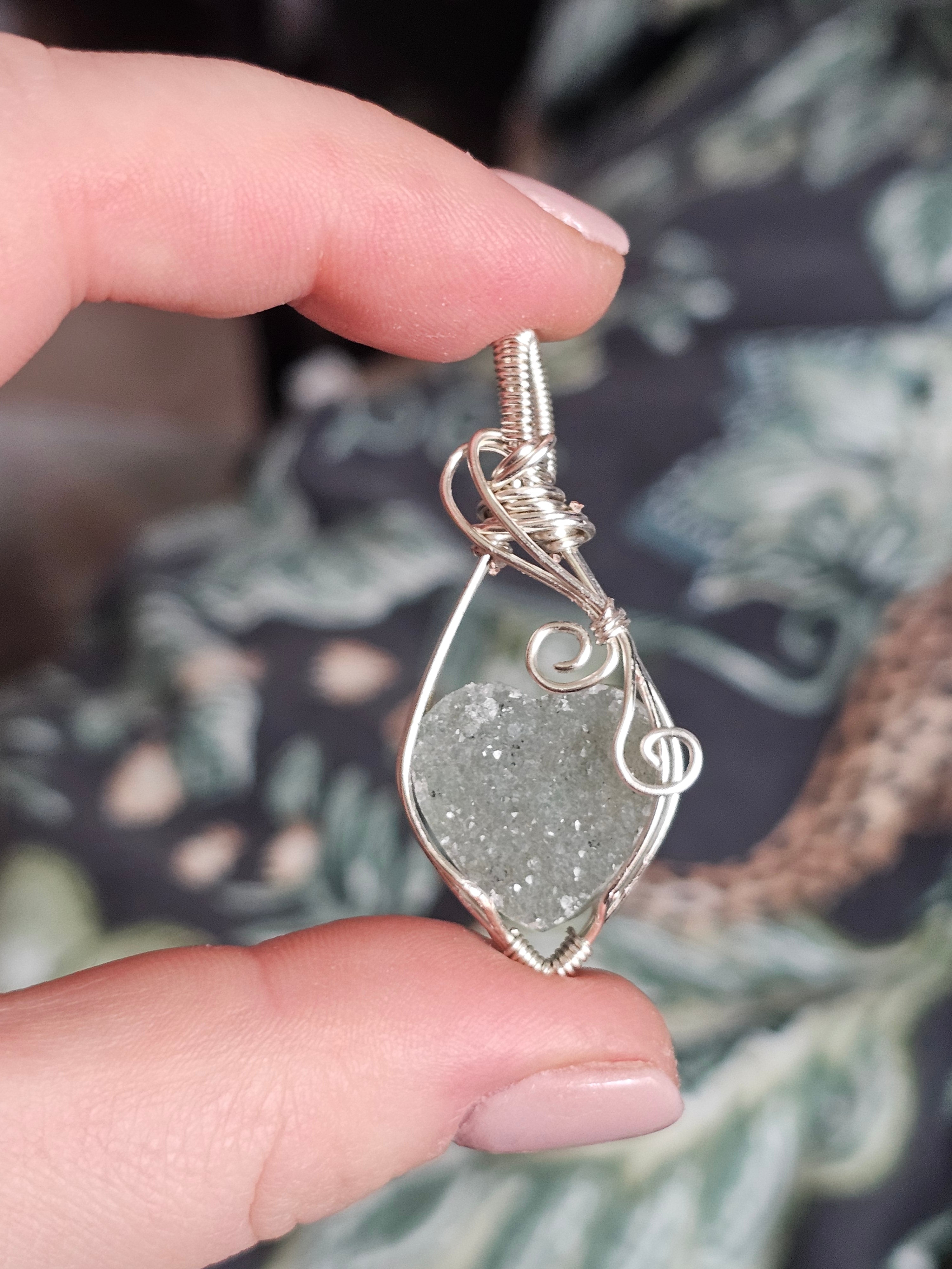 Sugar Amethyst heart pendant